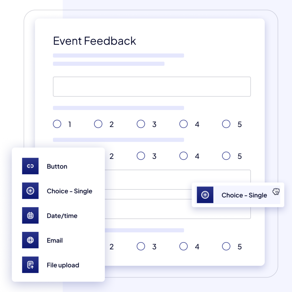 Illustration of an event feedback form.