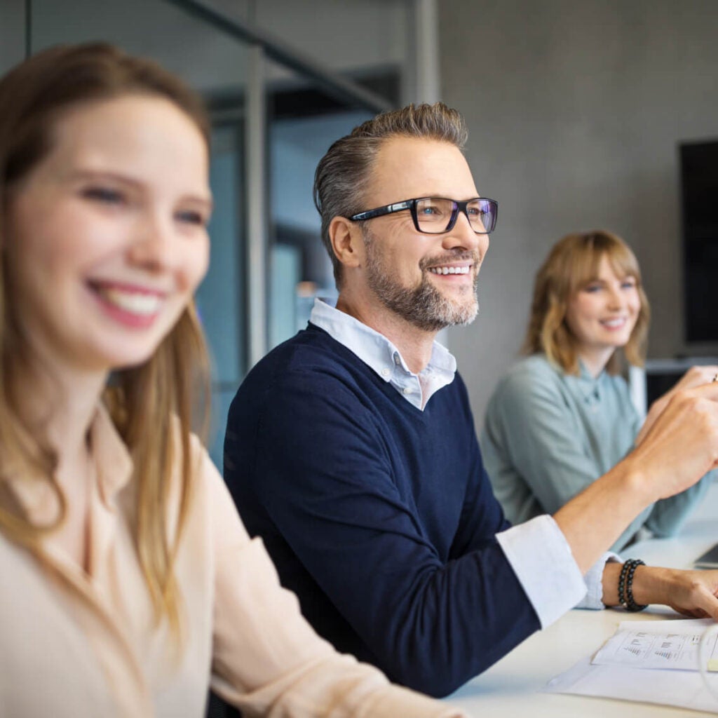 Business people at a table